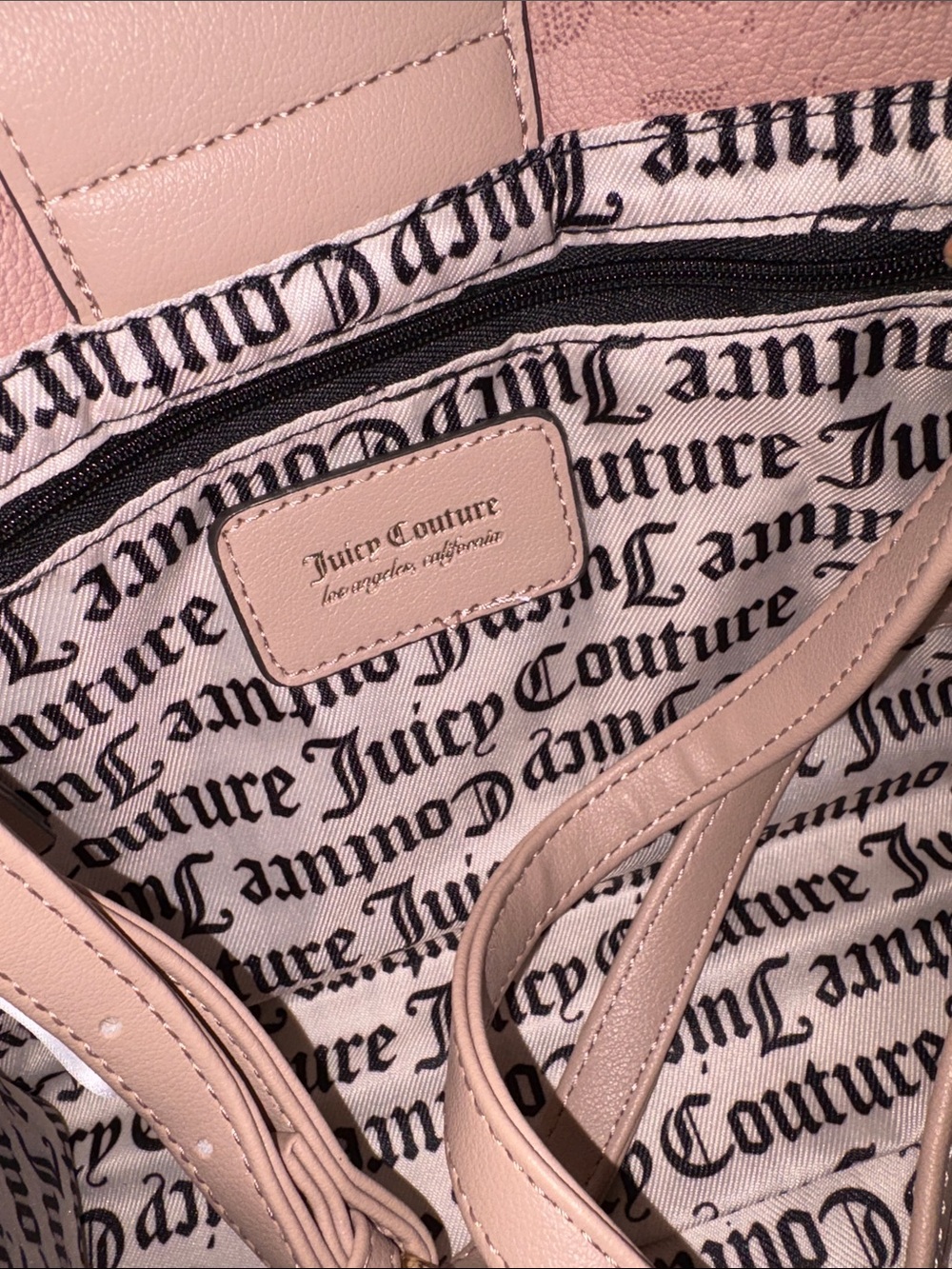Juicy Couture Pink Heart Accent Purse with Gold Logo - Picture 14 of 14